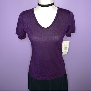 NWT Liz Claiborne Vintage Purple Knit Top